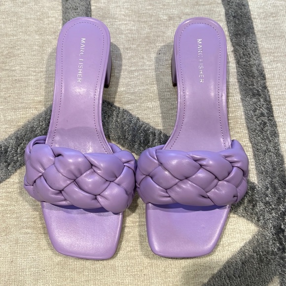 Worn once Marc Fisher lilac purple braided slides size 8.5 - Picture 1 of 3